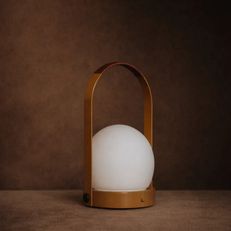 Audo Copenhagen Carrie Leather Handle Portable Lamp