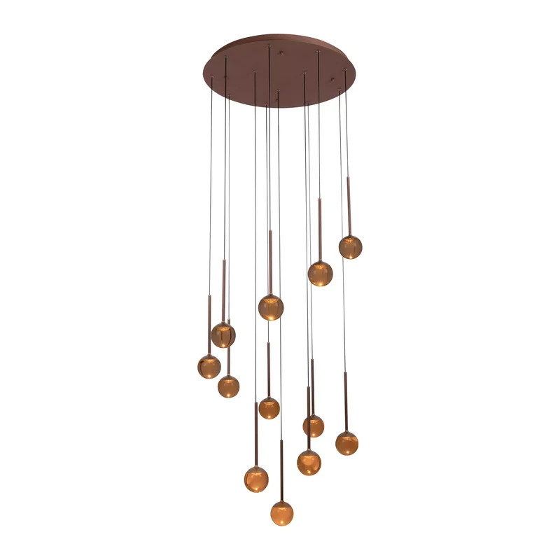 Suspension En Verre Fumé