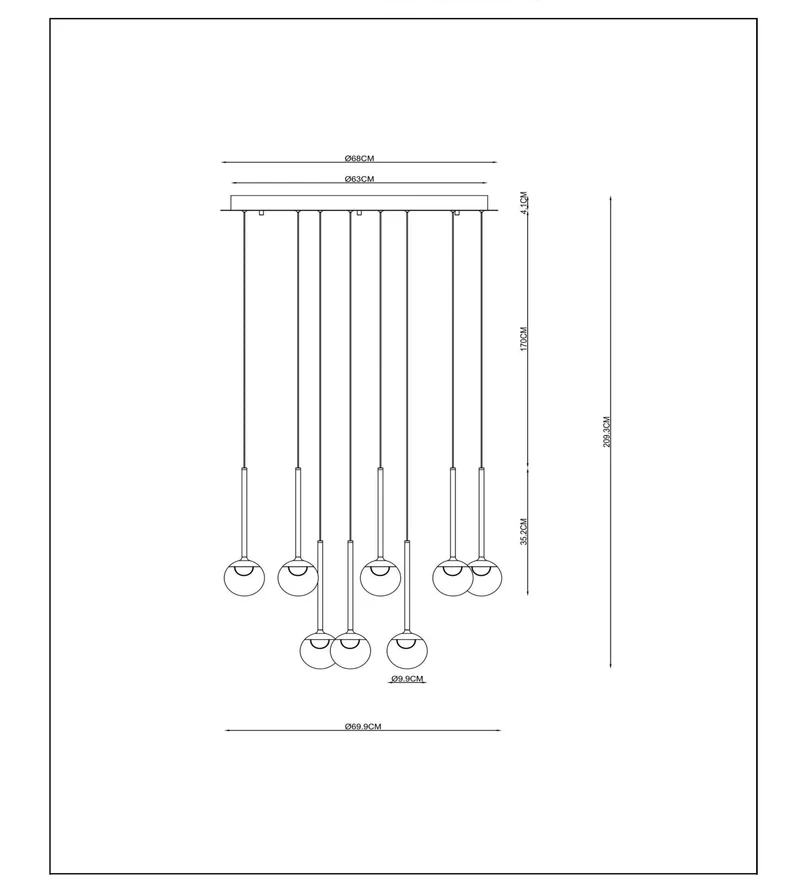 Suspension En Verre Fumé