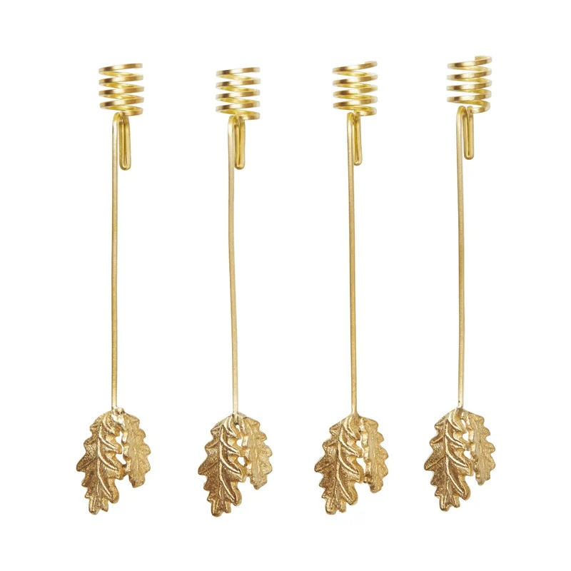 Ferm Living Oak Leaf Christmas Tree Candle Holders - Set of 4