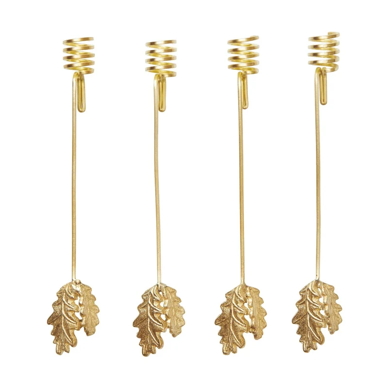 Ferm Living Oak Leaf Christmas Tree Candle Holders - Set of 4