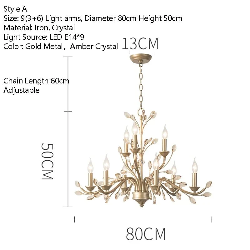 Lustre laiton style baroque