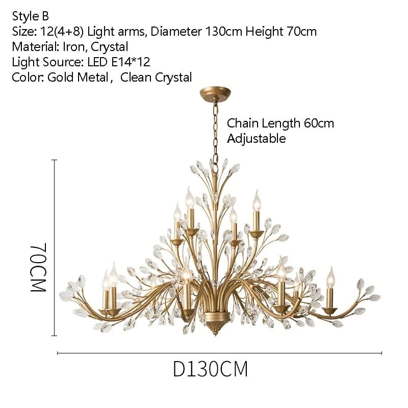 Lustre laiton style baroque