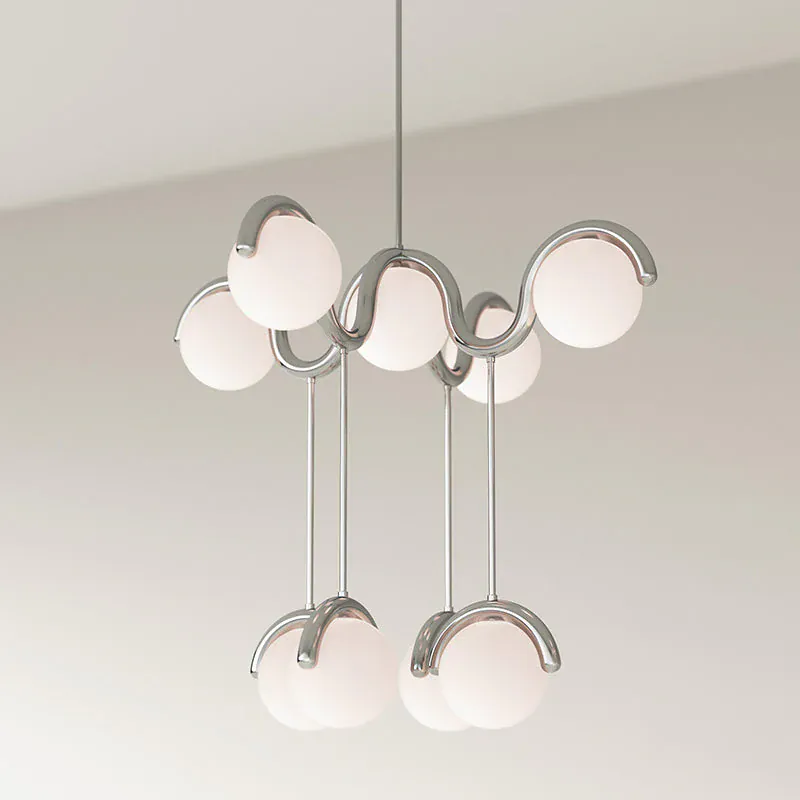 Lustre salon rouge vin