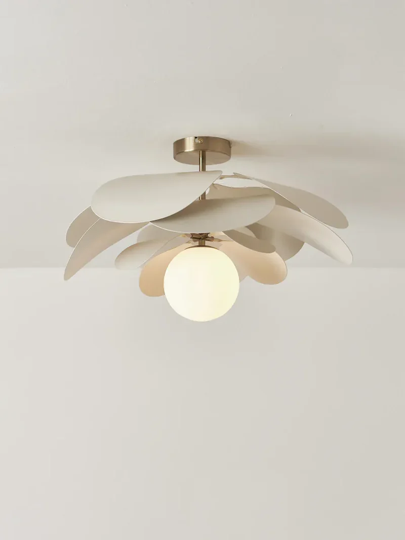Plafonnier blanc pour cuisine minimaliste