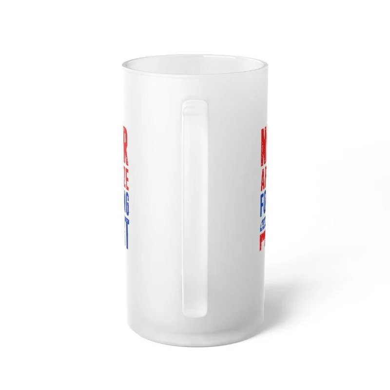 Ne vous excusez jamais d'avoir raison Chope à bière en verre givré, graphique 16 oz. Tasse d'impression par sublimation enduite de colorant par transfert thermique, cadeau de nouveauté