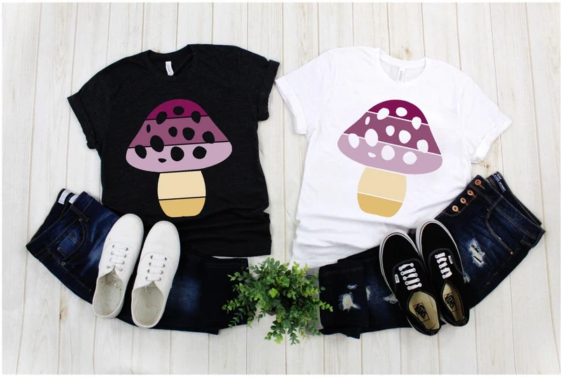 Forme de champignon | T-shirts rétro Sunset