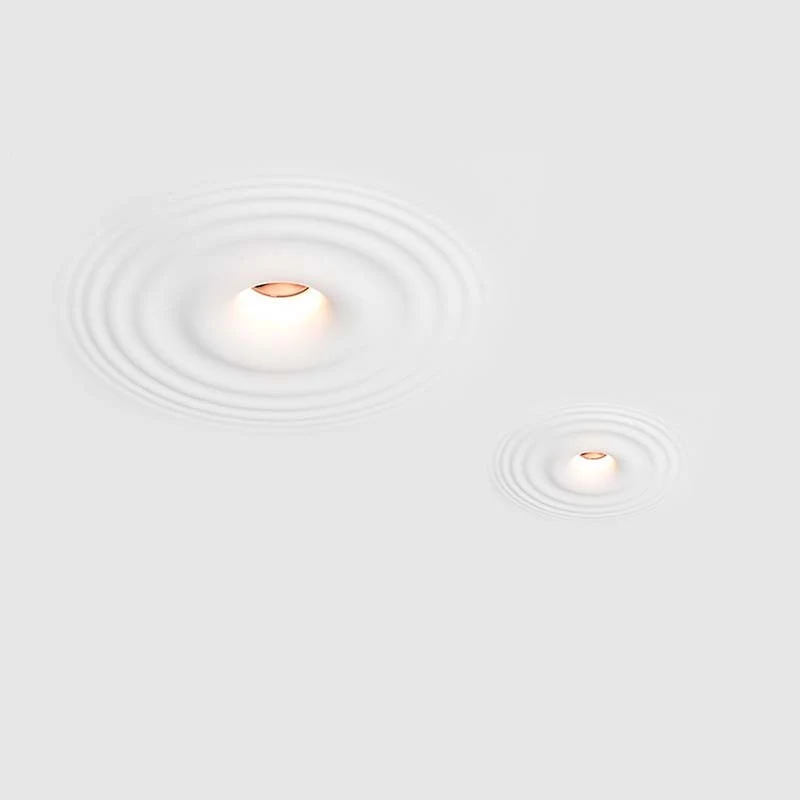 Downlight en plâtre à effet d'ondulations d'eau 300x300mm - GU10