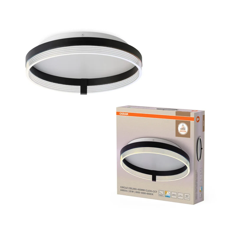 OSRAM DECOR Circle lampe à poser 400 25W CLICKCCT Noir