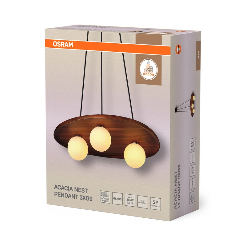 OSRAM DECOR Acacia Nest suspension 1xG9 Marron