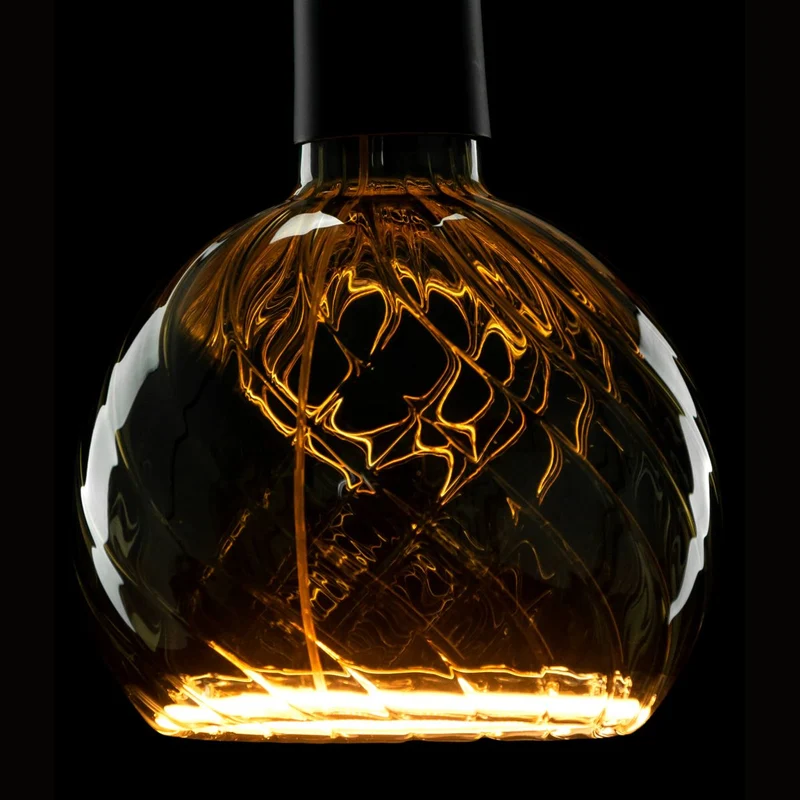 Segula Floating Twisted LED Globe E27 G125 Smokey-Grey - 220lm 1900K - Dimmable
