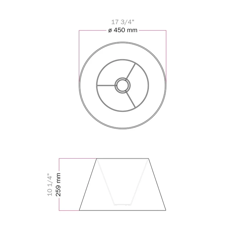 Abat-jour Impero L pour lampe de table ou applique avec douille E27 - Fabriqué en Italie - Laine Sable