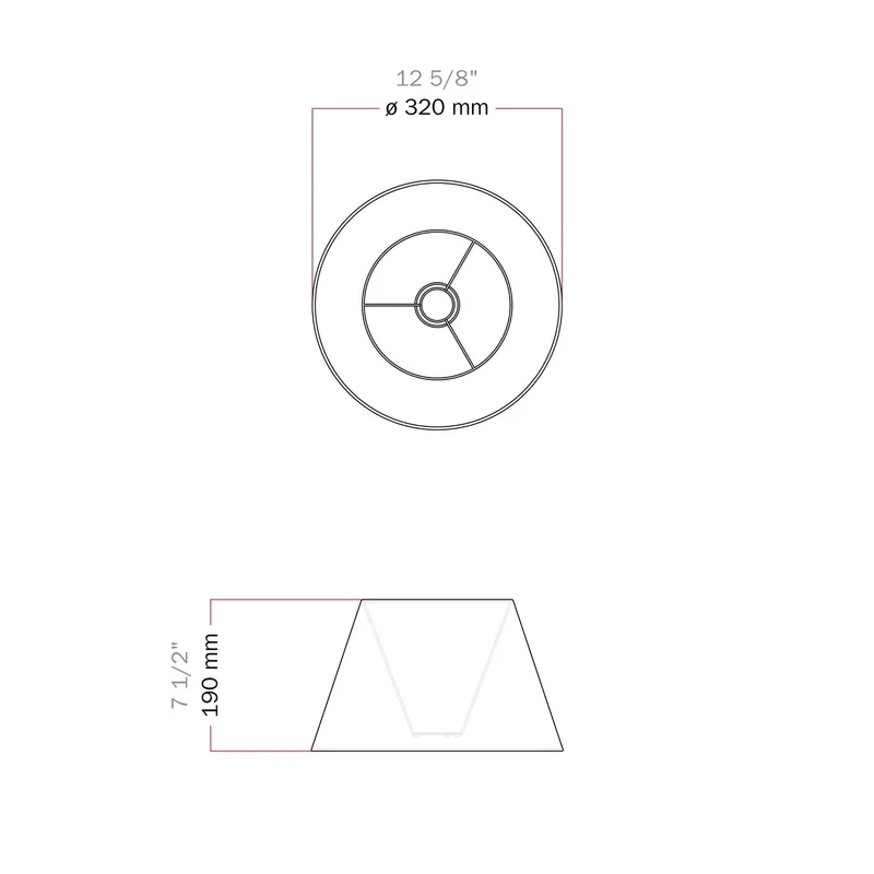 Abat-jour Impero M en tissu pour lampadaire avec douille E27 - Fabriqué en France - Laine Sable