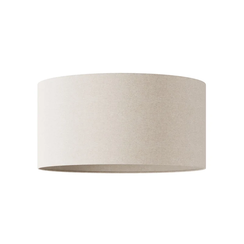 Abat-jour Cylindre XL en tissu avec douille E27 - Fabriqué en Italie - Laine Sable