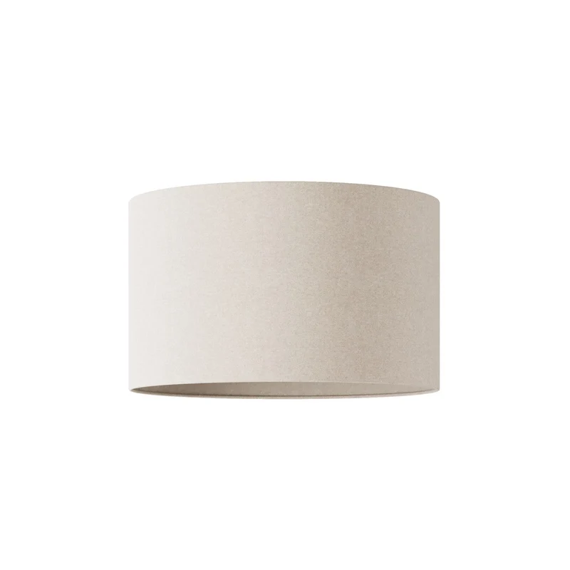 Abat-jour Cylindre L en tissu avec douille E27 - Fabriqué en Italie - Laine Sable