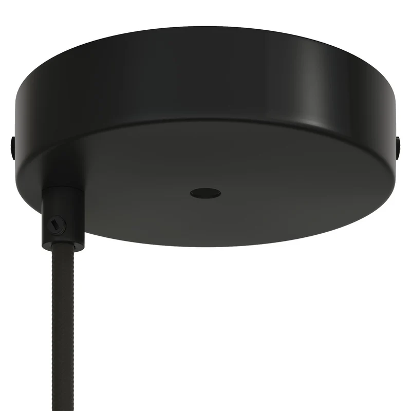 Kit Pavillon cylindrique en métal Ø 120 mm avec 2 trous, central et décentré - Noir mat