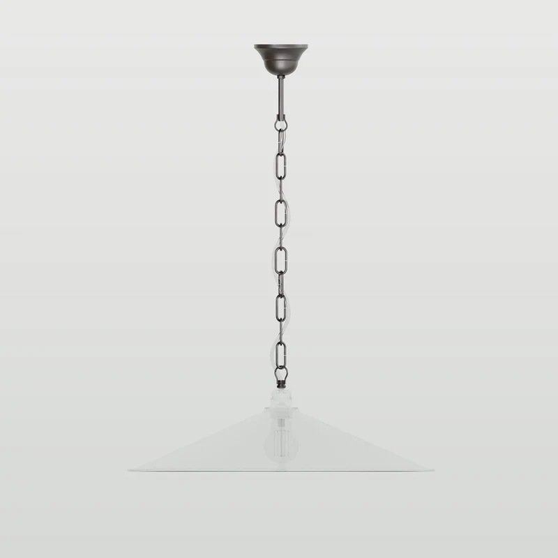 Kit complet suspension vintage : Pavillon en fer et Chaîne Gênoise - 50 cm