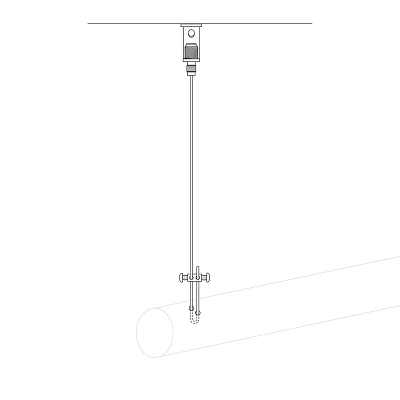 Kit de suspension indépendante : tendeur au plafond, câble en acier 3 m et bloc câbles
