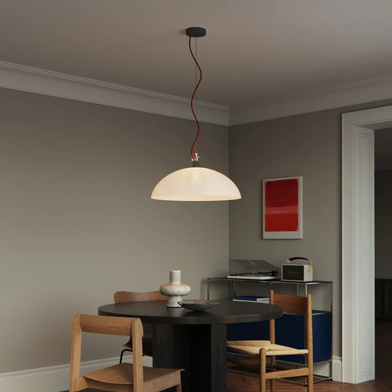 Kit Pavillon Ø 120 mm avec suspension en acier et équilibreur millimétrique - Noir Mat