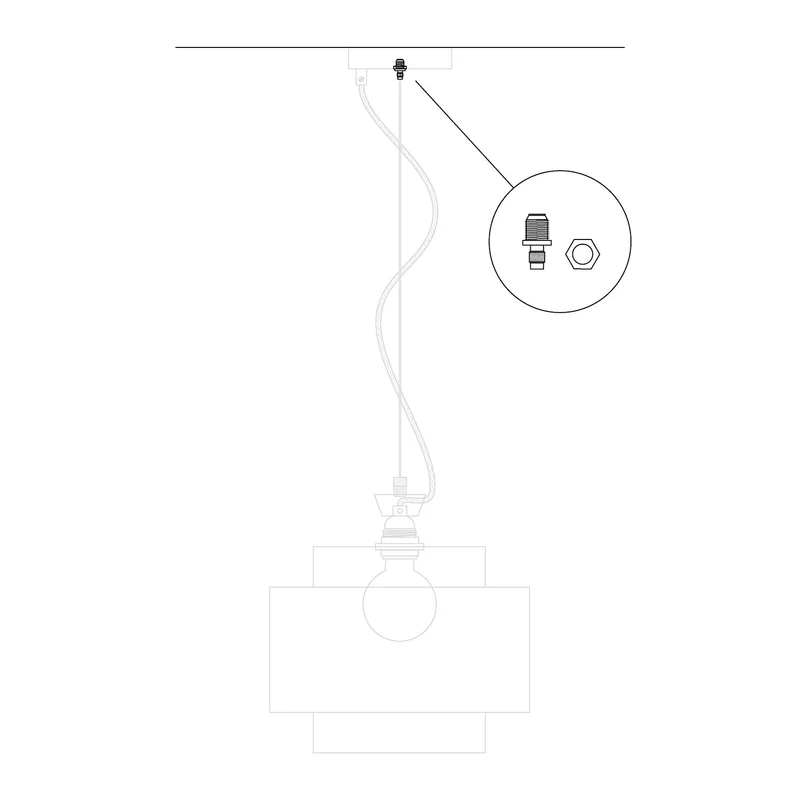 Tendeur central en métal pour Pavillon à 2 trous - Raccord M10x1 pour suspensions design