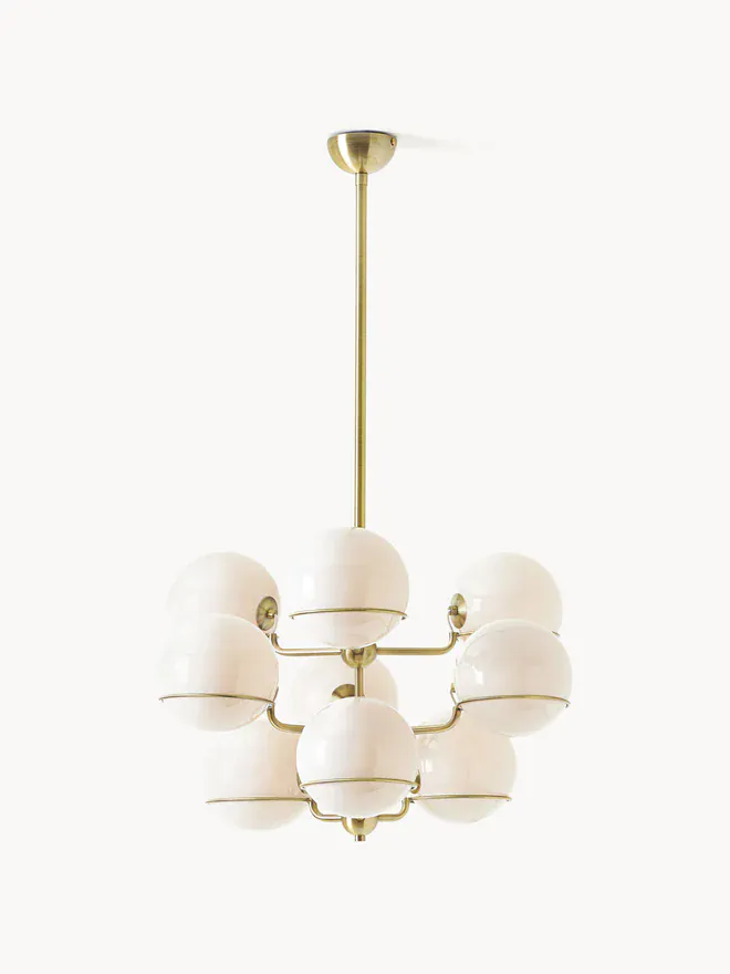 Lustre globes blanc opal design