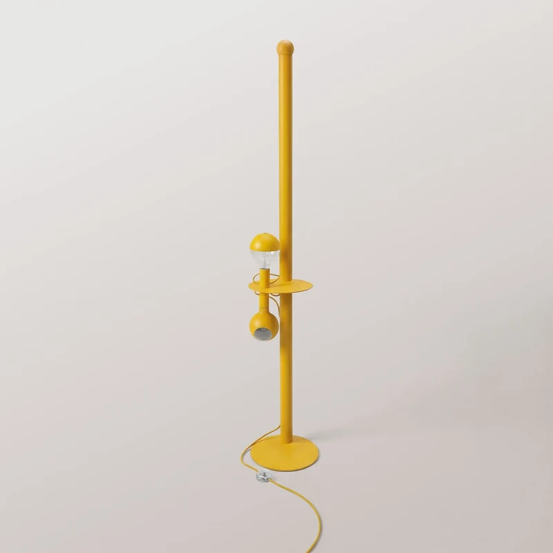 Rocco XXL - Lampadaire avec Ampoule Maria et Camo - Jaune