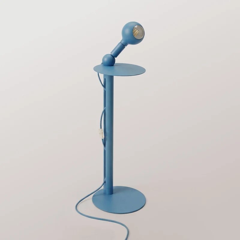Rocco - Lampadaire avec Ampoule Camo - Bleu