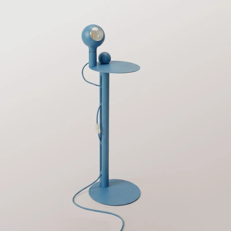 Rocco - Lampadaire avec Ampoule Camo - Bleu