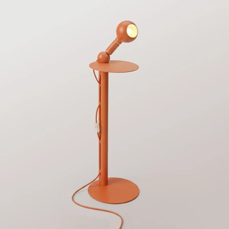 Rocco - Lampadaire avec Ampoule Camo - Orange
