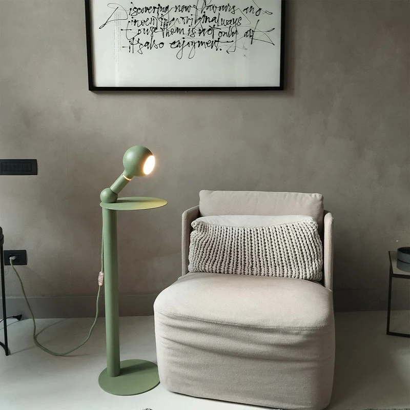 Rocco - Lampadaire avec Ampoule Camo - Vert