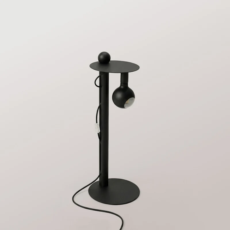 Rocco - Lampe sur pied avec ampoule Camo - Noir