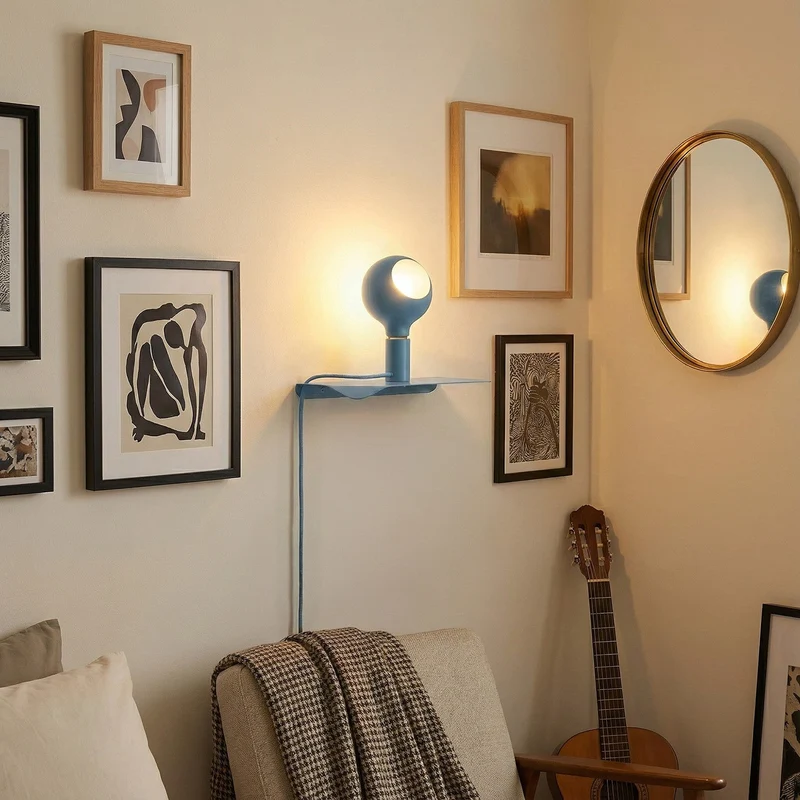 Combo Camo - Lampe avec étagère - Bleu