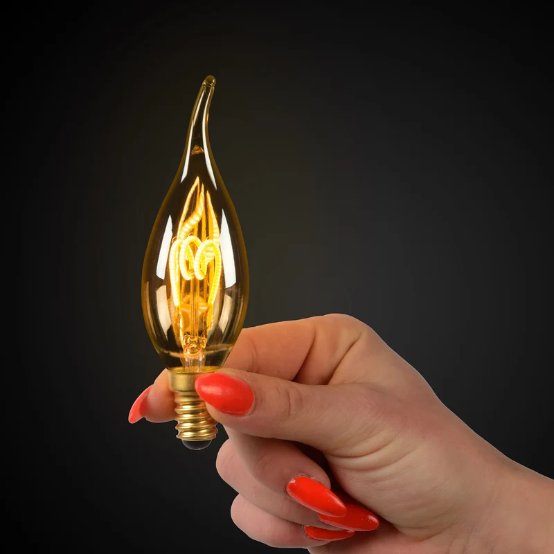 Lucide LED Filament Bulb E14 CT35 Amber - 165lm 2200K - Dimmable