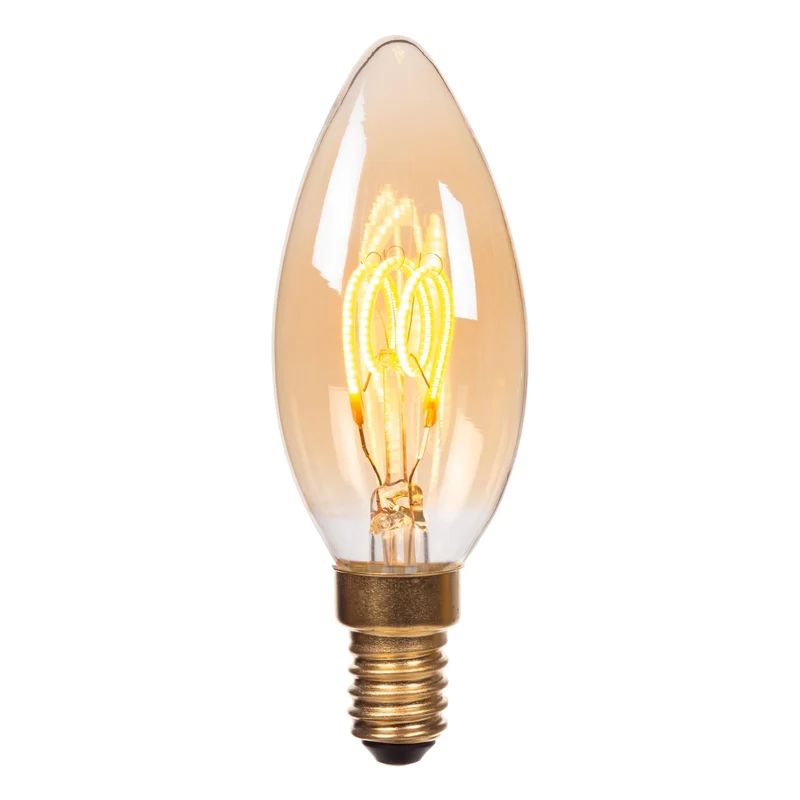 Lucide LED Filament Bulb E14 C35 Amber - 200lm 2200K - 3-Step Dim