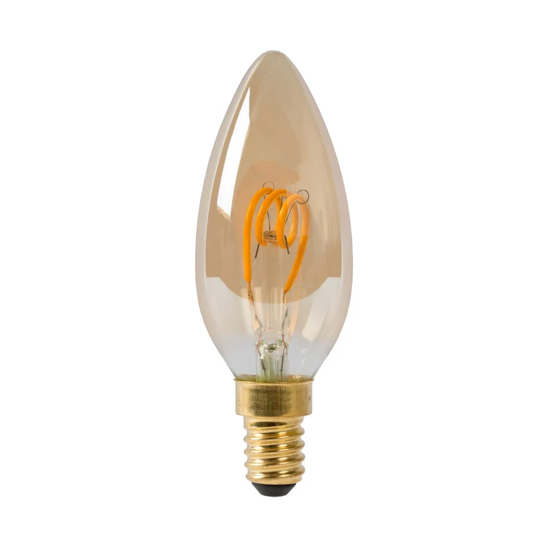 Lucide LED Filament Bulb E14 C35 Amber - 165lm 2200K - Dimmable