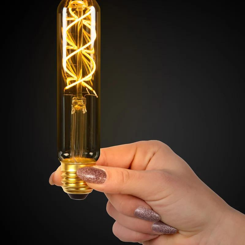 Lucide LED Filament Bulb E27 T32 Amber 25 cm - 380lm 2200K - Dimmable