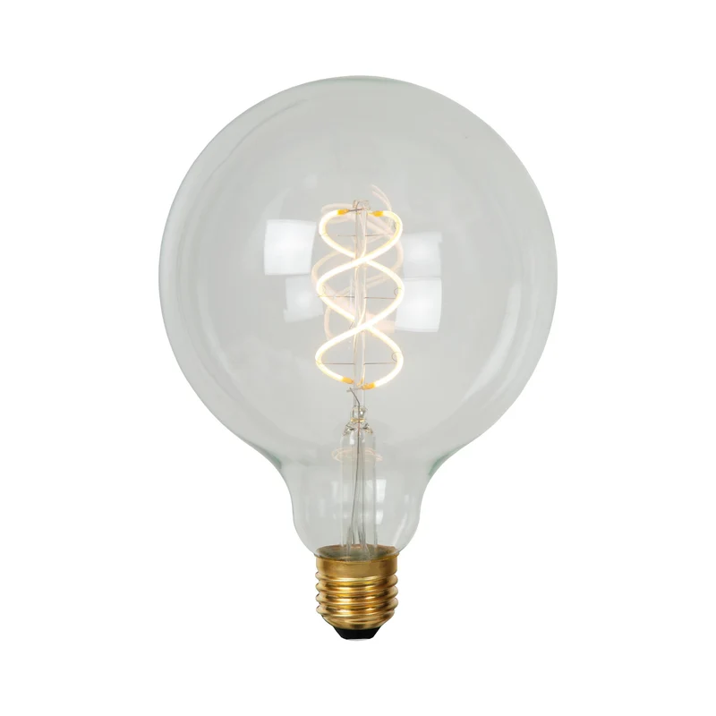 Lucide LED Filament Bulb E27 G125 Clear - 450lm 2700K - Dimmable