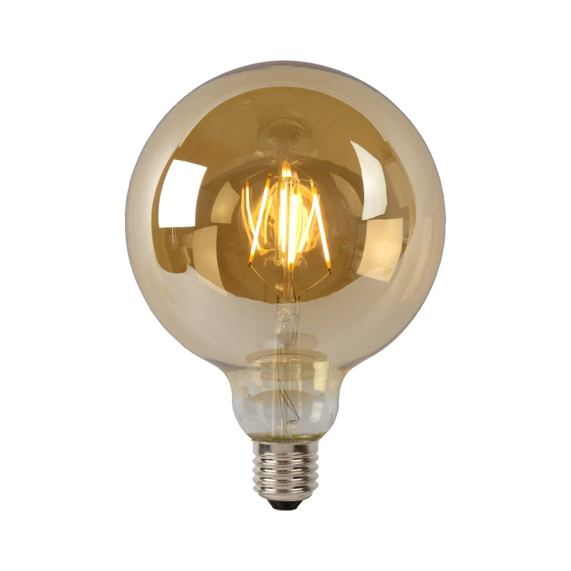 Lucide LED Filament Bulb E27 G125 Amber - 900lm 2700K - Dimmable