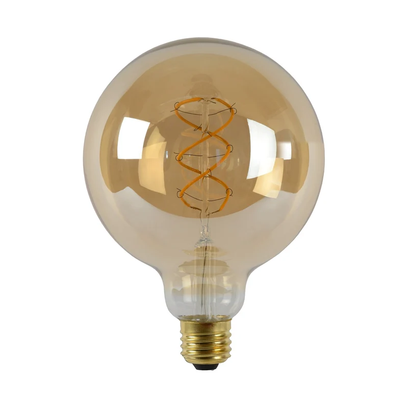 Lucide LED Filament Bulb E27 G125 Amber - 440lm 2200K - 3-Step Dim