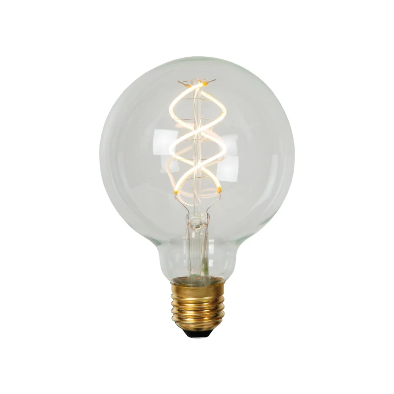 Lucide LED Filament Bulb E27 G95 Clear - 450lm 2700K - Dimmable