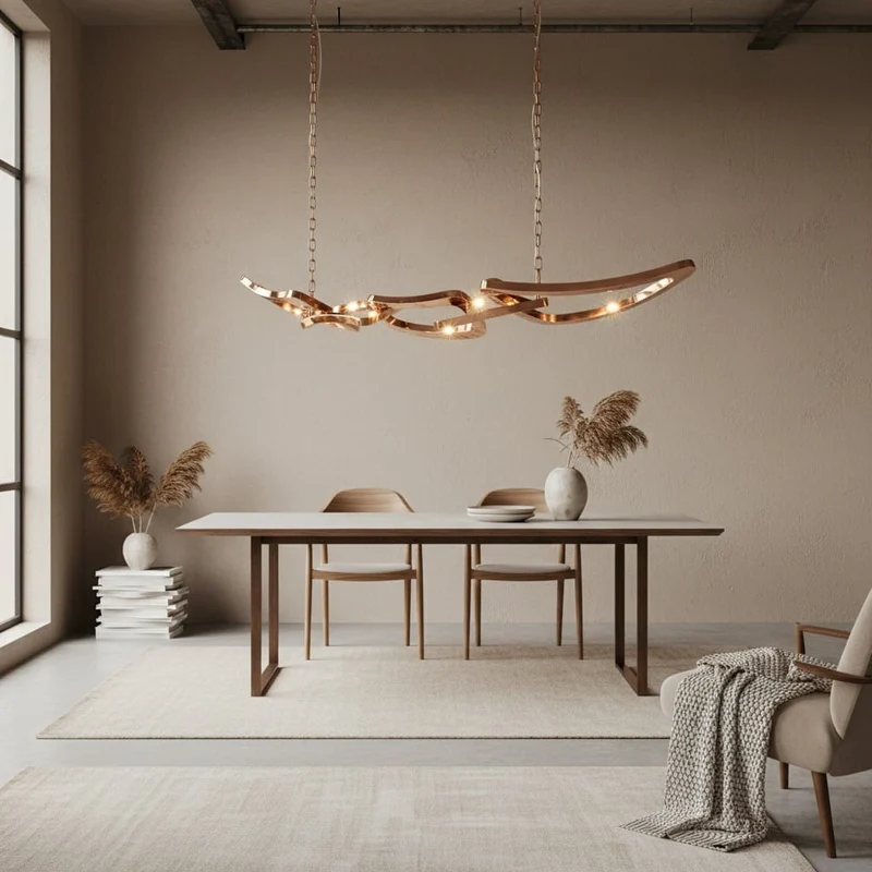Suspension Cuivre Design Salle A Manger