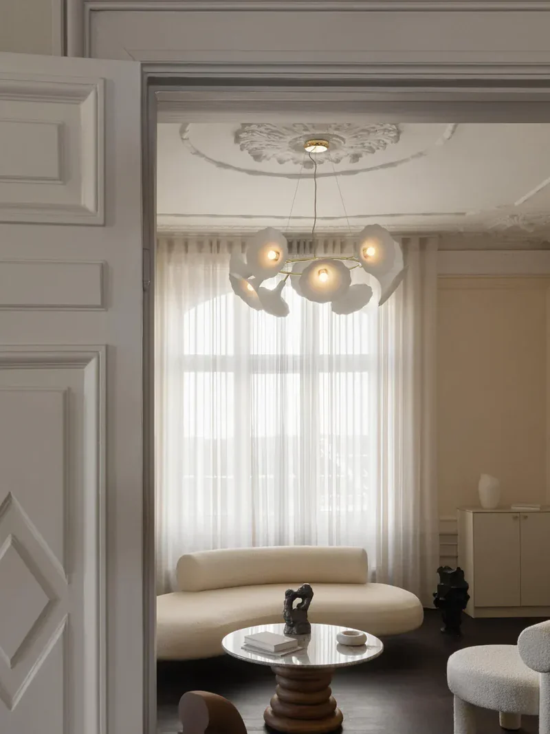 Lustre Rond avec Pétales