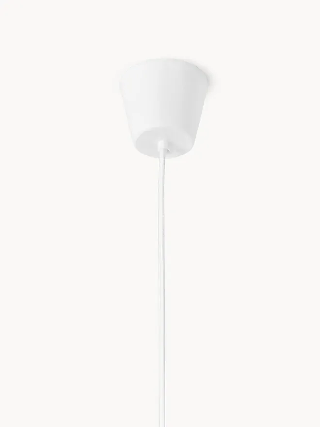 Suspension luminaire blanc tissu