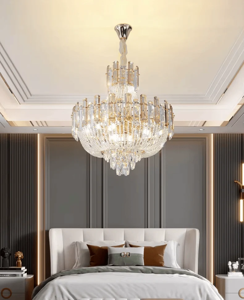 Lustre De Salle A Manger Italien Cristal Blanc