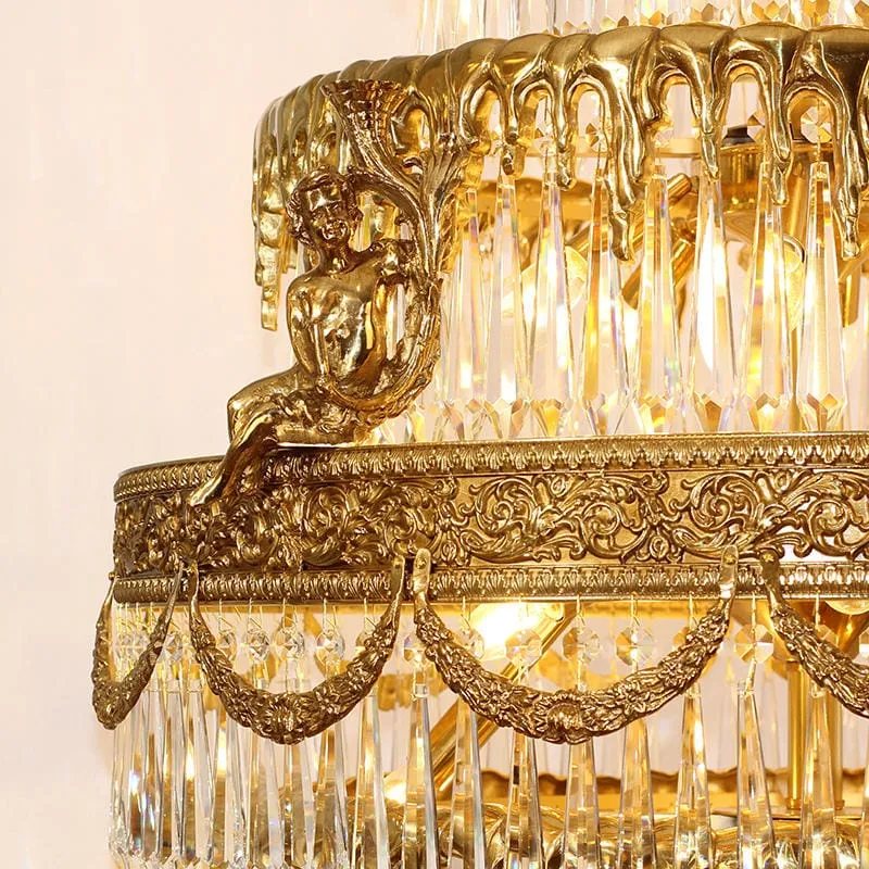 Grands Lustres Laiton Cristal