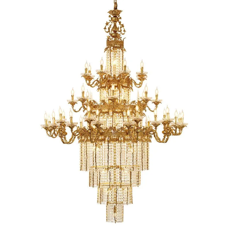 Grand chandelier laiton ornements
