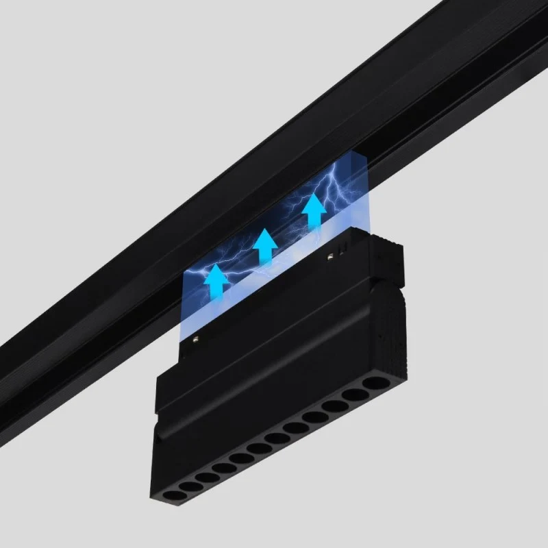 Spot linéaire orientable sur rail magnétique CCT - 10W - UGR18 - Mi Light - Noir