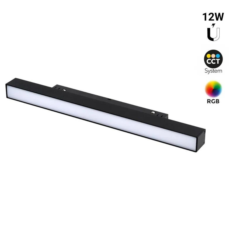 Spot linéaire opale sur rail magnétique RGB + CCT - 12W - Mi Light