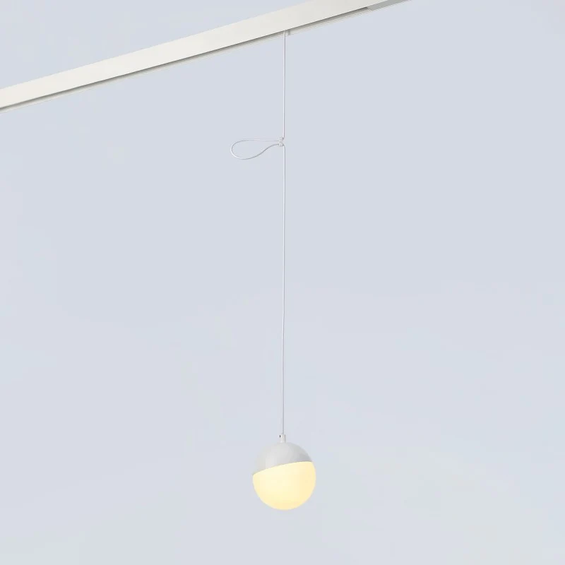 Suspension boule LED sur rail magnétique 48V - 6W - 2700K - IRC90 - Blanc