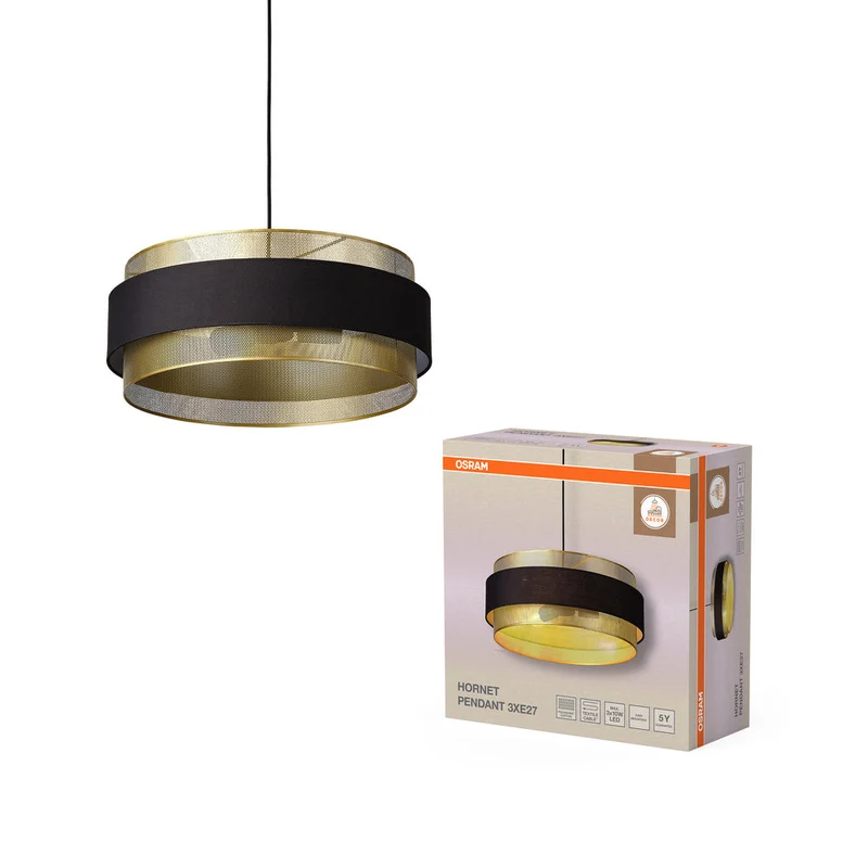 OSRAM DECOR Hornet Suspension 3xE27 Noir